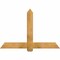 Ekena Millwork Eugene Rough Sawn Timber Gable Bracket, Western Red Cedar, 60"W x 40"H x 2"D x 6"F, 16/12 Pitch GBW060X40X0206EUG00RWR - alternate 1